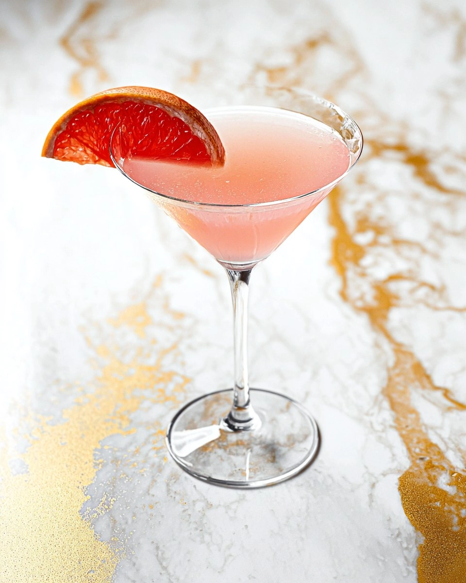 Pink Grapefruit Vodka Martini