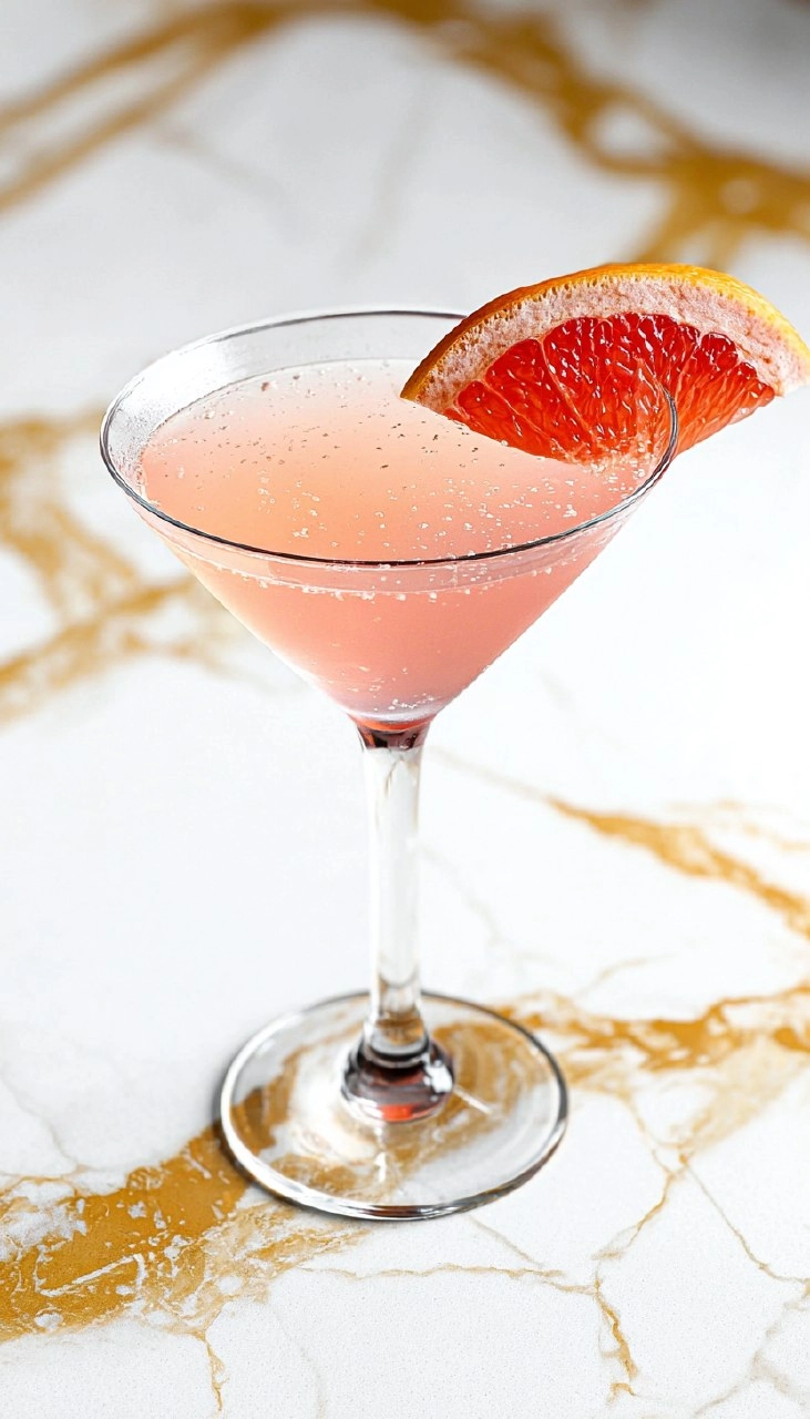 Pink Grapefruit Vodka Martini