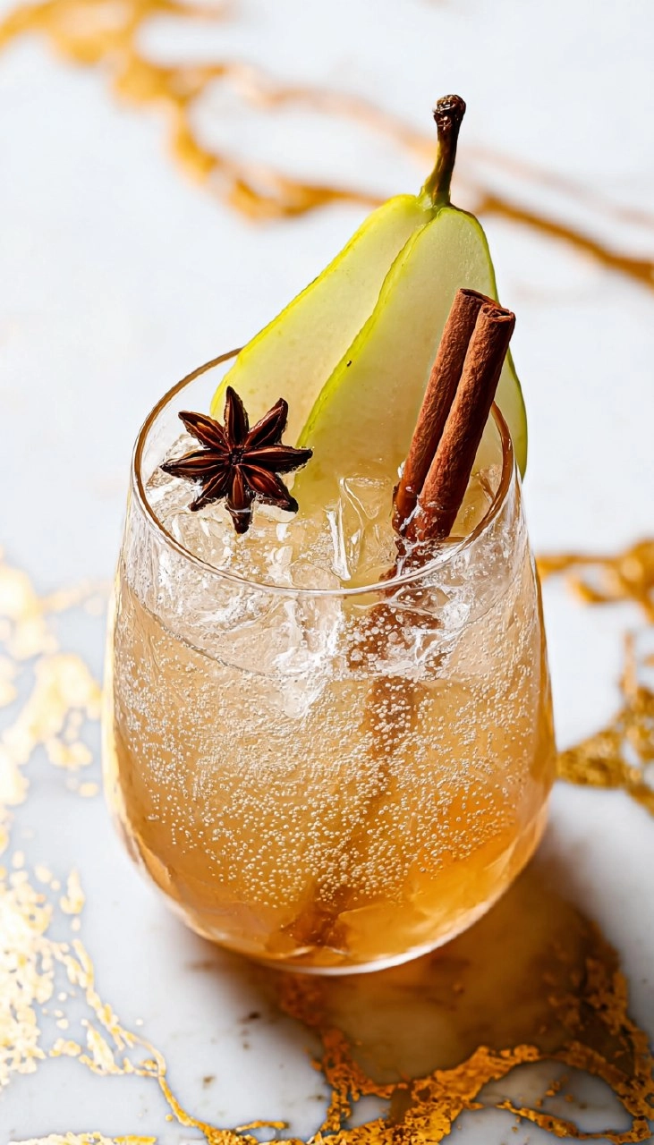 Spiced Pear Gin Fizz