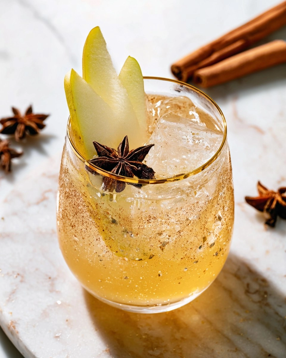 Spiced Pear Gin Fizz